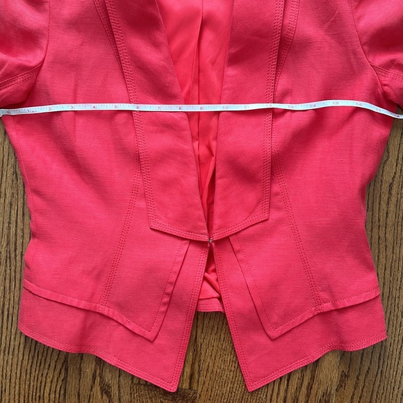 White House, Black market size 6 linen blend blazer coral color - Picture 11 of 14